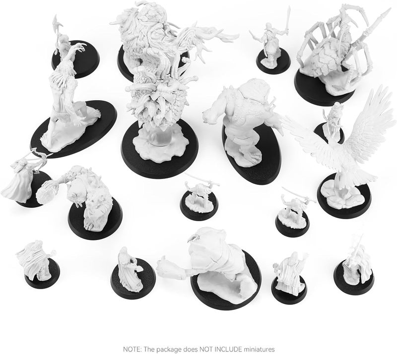 FIGURESLAB Store 100PCS Mix Black Miniature Bases with 7 Different Sizes, Model Base Wargame Accessories for Gaming Miniatures or Wargames Table Top Games - Image 5